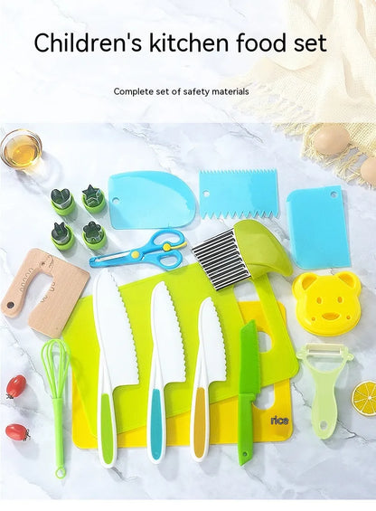 Juego de utensilios de cocina de plástico para niños