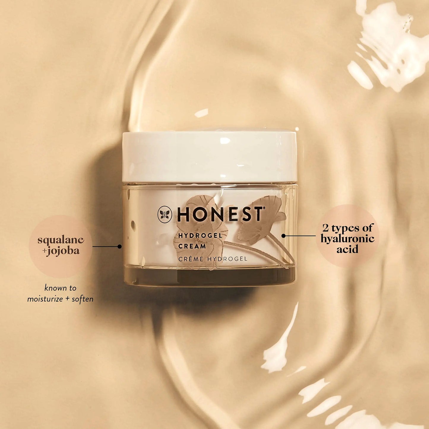 Honest Beauty 水凝胶霜补充装 | 专为全尺寸 1.7 液量盎司水凝胶霜容器补充装（1.7 液量盎司）设计