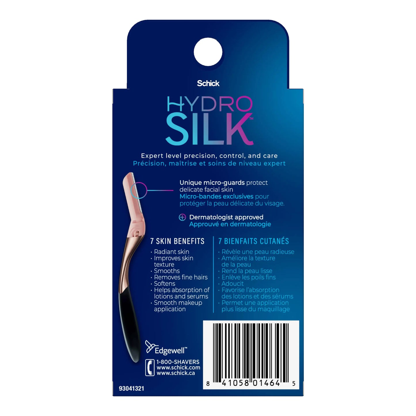 Repuestos de cuchillas para dermaplaning Schick Hydro Silk (3 unidades) | Microcuchillas faciales | Repuestos para dermaplaning Hydro Silk | Repuestos para maquinilla de afeitar Hydro Silk | Repuestos de cuchillas para dermaplaning | 3 unidades