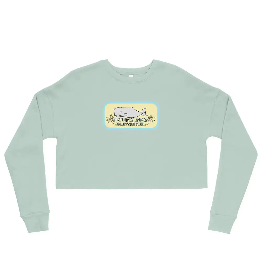 Women's Crop-Top Whale Tail Sweatshirt