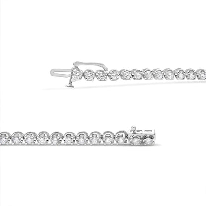 14K White Gold 5.0 Cttw Diamond" Classic Tennis Bracelet for Women (H-I Color, SI1-SI2 Clarity) - 7" Inches