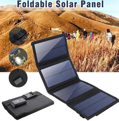 Cargador de panel solar plegable