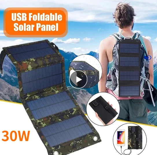 Cargador de panel solar plegable