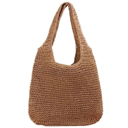 Women's Simple Holiday Straw Shoulder Bag