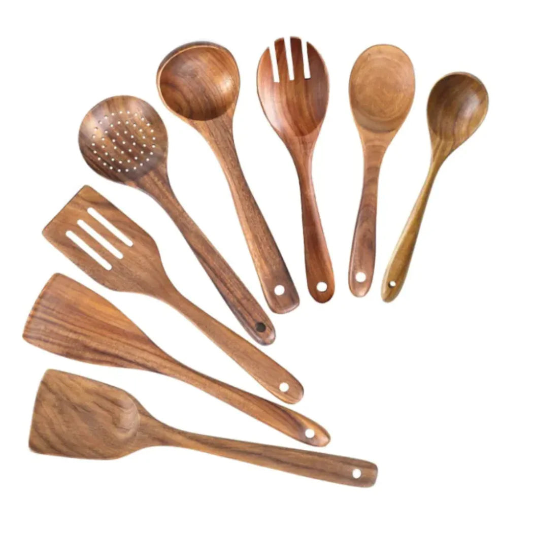 HejK  HejK com Acacia Wood Cooking Spatula Set