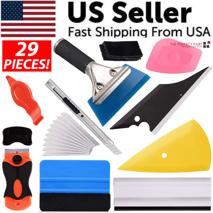 29 PCS Window Tint Tools Kit Car Auto Film Tinting Scraper Squeegee Installation