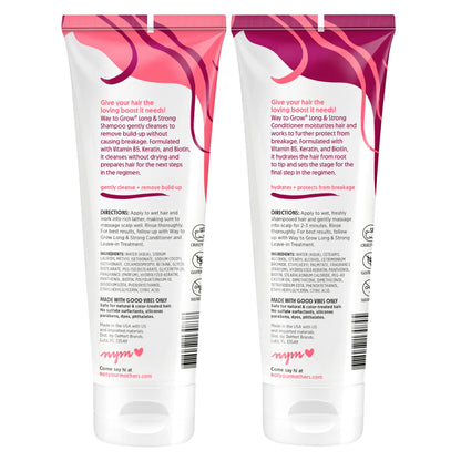 Not Your Mother's Way to Grow Shampoo and Conditioner (2-Pack) - 8 fl oz - Ideell for alle hårtyper - Hjelper med å rense, fukte og fukte tørt hår og skadet hår