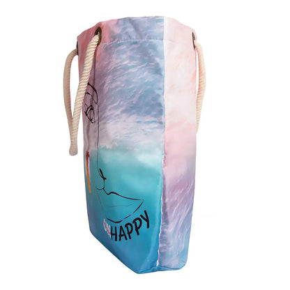 Biggdesign Faces Happy Beach Bag