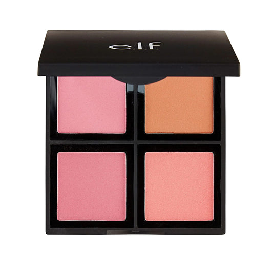 elf Cosmetics Powder Blush Palette, Fire Blush Shades for vakkert, langvarig pigment, Light 1 Count (Pakke med 1)