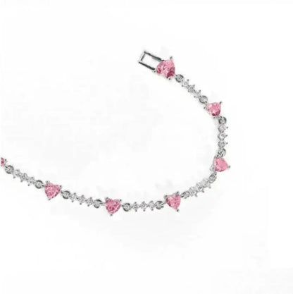 Y2K Heart Rhinestone Bracelet