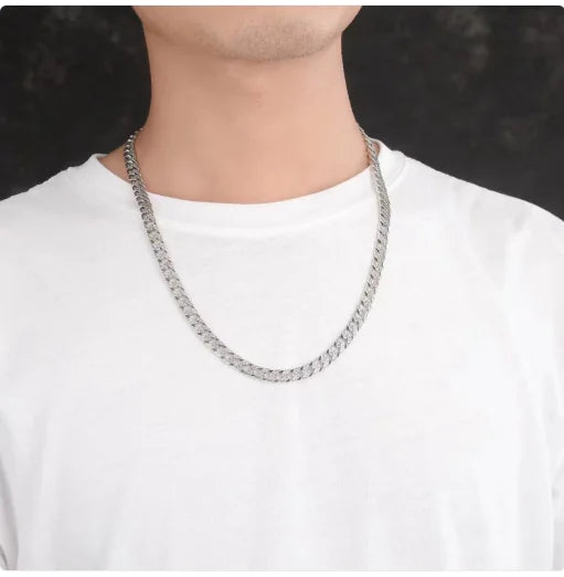 Collar con patrón de ratán estilo hip hop con personalidad retro para hombre