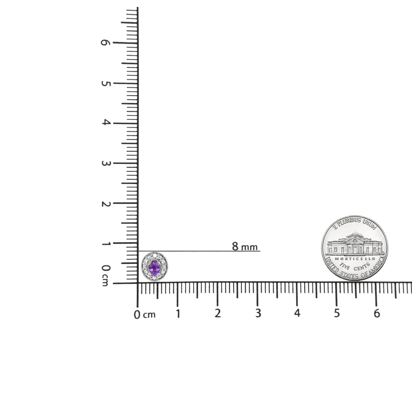 14K valgest kullast 4x3 mm ümmargused roosad safiirid ja 1/10 Cttw ümmargused teemantkõrvarõngad – (IJ värv, SI1-SI2 selgus)