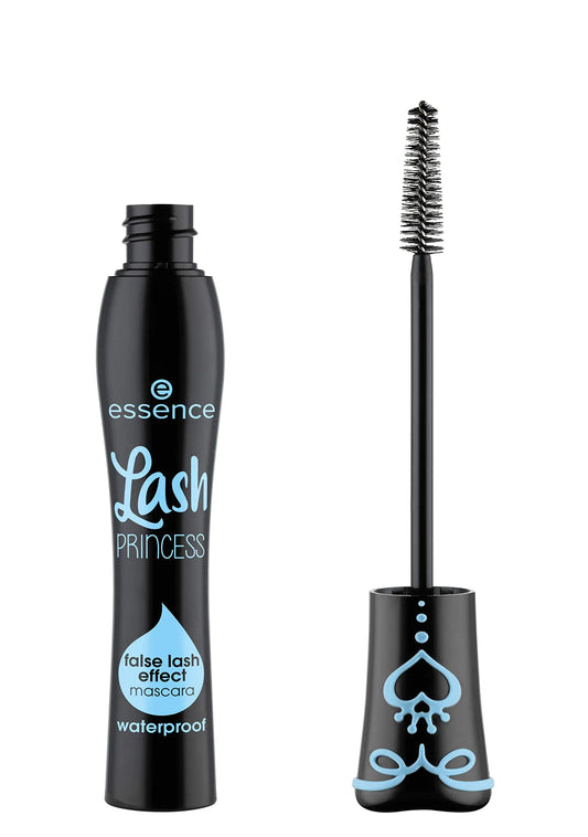 Essence | Máscara de pestañas postizas Lash Princess a prueba de agua | Vegana y sin crueldad animal | Para alargar y dar volumen (paquete de 1) Negro 0.4 onzas líquidas (paquete de 1)