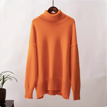 Women's Solid Color Turtleneck Sweater