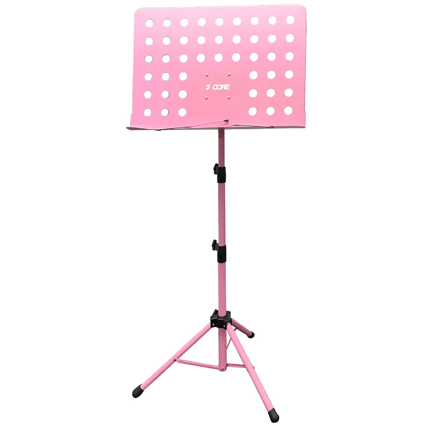 Soporte para Música 5Core para Partituras, Tripé Portátil Ajustável e Dobrável, Soporte para Notas, ROSA 