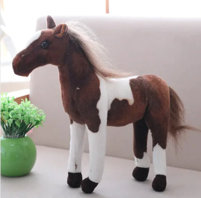 Peluche de cebra de 30-60 cm: caballo de peluche realista