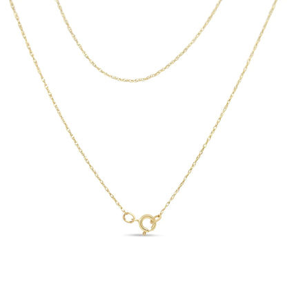 14K Yellow Gold 1/2 Cttw Round-Cut Diamond Mini Cross 18" Pendant Necklace (J-K Color, VS2-SI1 Clarity)