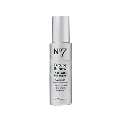 No7 Future Renew Damage Reversal Serum - Anti-Aging Face Serum for Glowing Skin - Hyaluronic Acid + Niacinamide for Sun Damage Reversal - Dermatologist-Approved, Sensitive Skin Suitable (0.84 Fl Oz) 0.84 Fl Oz (Pack of 1)