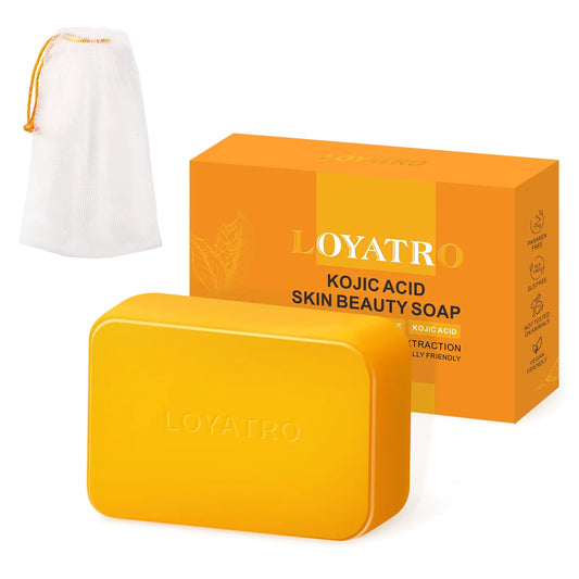 Gurkemeie Dark Spot Soap for Dark Spots Kojic Acid Gurkemeie såpestang for ansikt og kropp, dyprensing, mild såpe sensitiv hudformel, alle hudtyper for menn og kvinner Såpe1 pakke+pose,