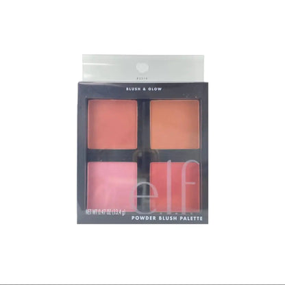 Paleta de rubor en polvo de Elf Cosmetics, cuatro tonos de rubor para una pigmentación hermosa y duradera, color claro, 1 unidad (paquete de 1)