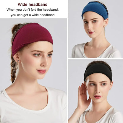 Fashion Headbands For Women Wide Headband Yoga Workout Head Bands Hair Accessories Band 6 Pack Solid Wide Headband Yoga Bands