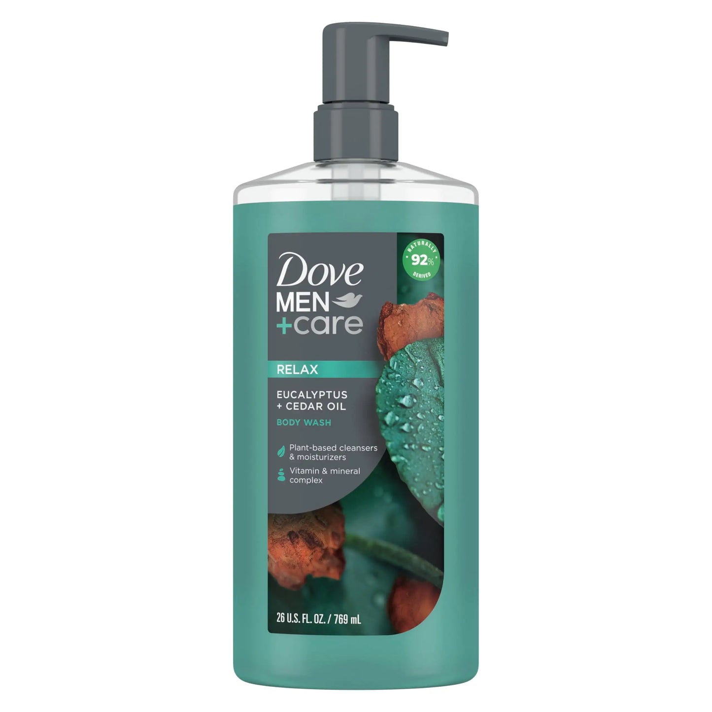 DOVE MEN + CARE Deodorant Stick for Men Aluminiumfri deodorant Eucalyptus+Birch Body Wash Eucalyptus + Cedar Oil for å gjenoppbygge huden i dusjen Stick + Body Wash Eucalyptus+Cedar Oil