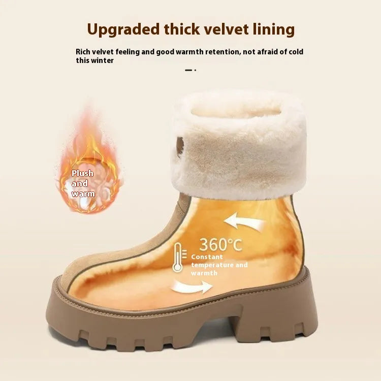 Women's Winter Fleece-Lined Thermal Shoes