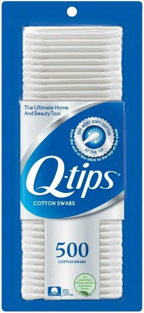 Q-tips Cotton Swabs, 500 Count (Pack of 3) Pack of 3