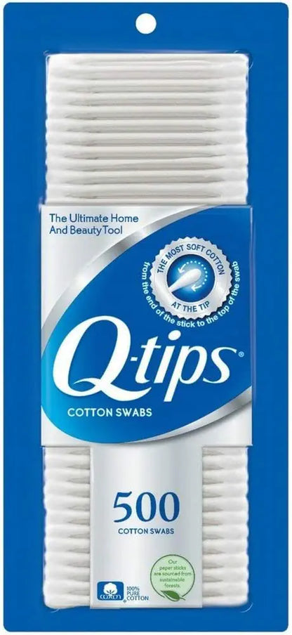 Q-tips 棉签，500 支（3 包）3 包