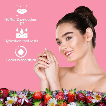 Huulte magamismask hüaluroonhappega C-vitamiiniga Nourish Hydrate Balm Strawberry