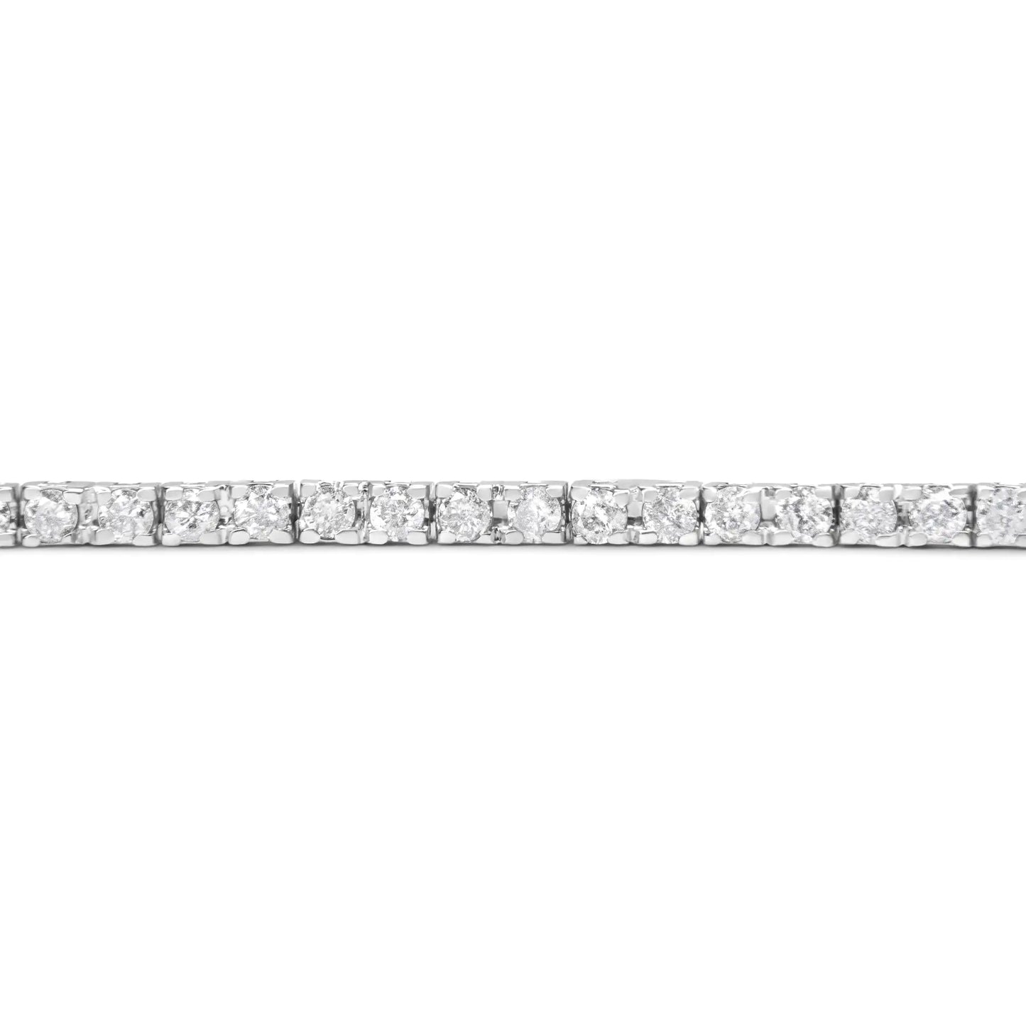 10K White Gold 2.0 Cttw Prong Set Round-Cut 7.25" Classic Lab Grown Diamond Tennis Bracelet (G-H Color, VS2-SI1 Clarity)