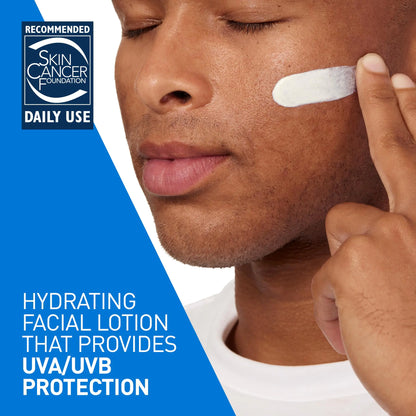 CeraVe AM Facial Moisturizing Lotion SPF 50 | Ansiktsfuktighetskrem med SPF, hyaluronsyre, niacinamid og ceramider | Ikke-fettete | Blander seg sømløst uten hvit støpning | Ikke-komedogen solkrem | 3 Oz 