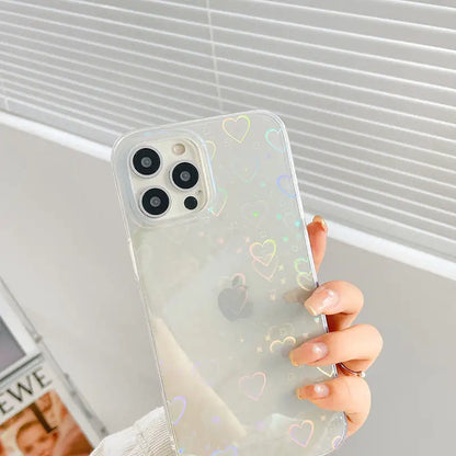 Funda para teléfono con degradado de corazón