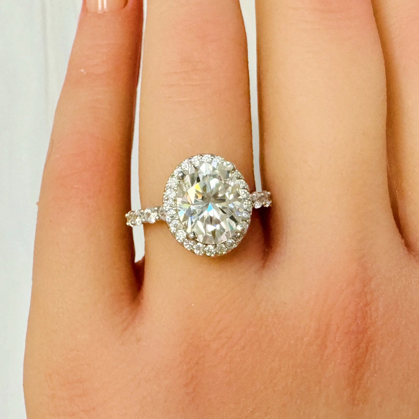 Legacy 3 karat sentrert Moissanite-ring