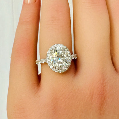 Legacy 3 karat sentrert Moissanite-ring