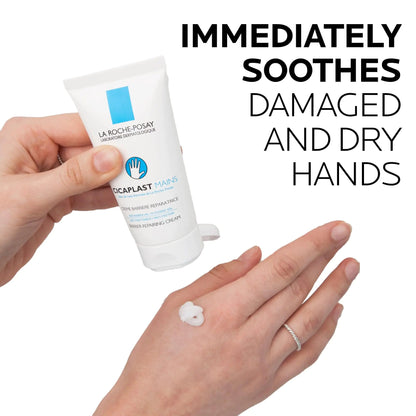 La Roche-Posay Cicaplast Hand Cream, Instant Relief Moisturizing Hand Lotion for Dry Hands, Shea Butter Lotion for Dry Cracked Hands, Non Greasy, Fragrance Free