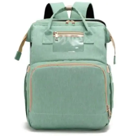 Foldable bed diaper bag