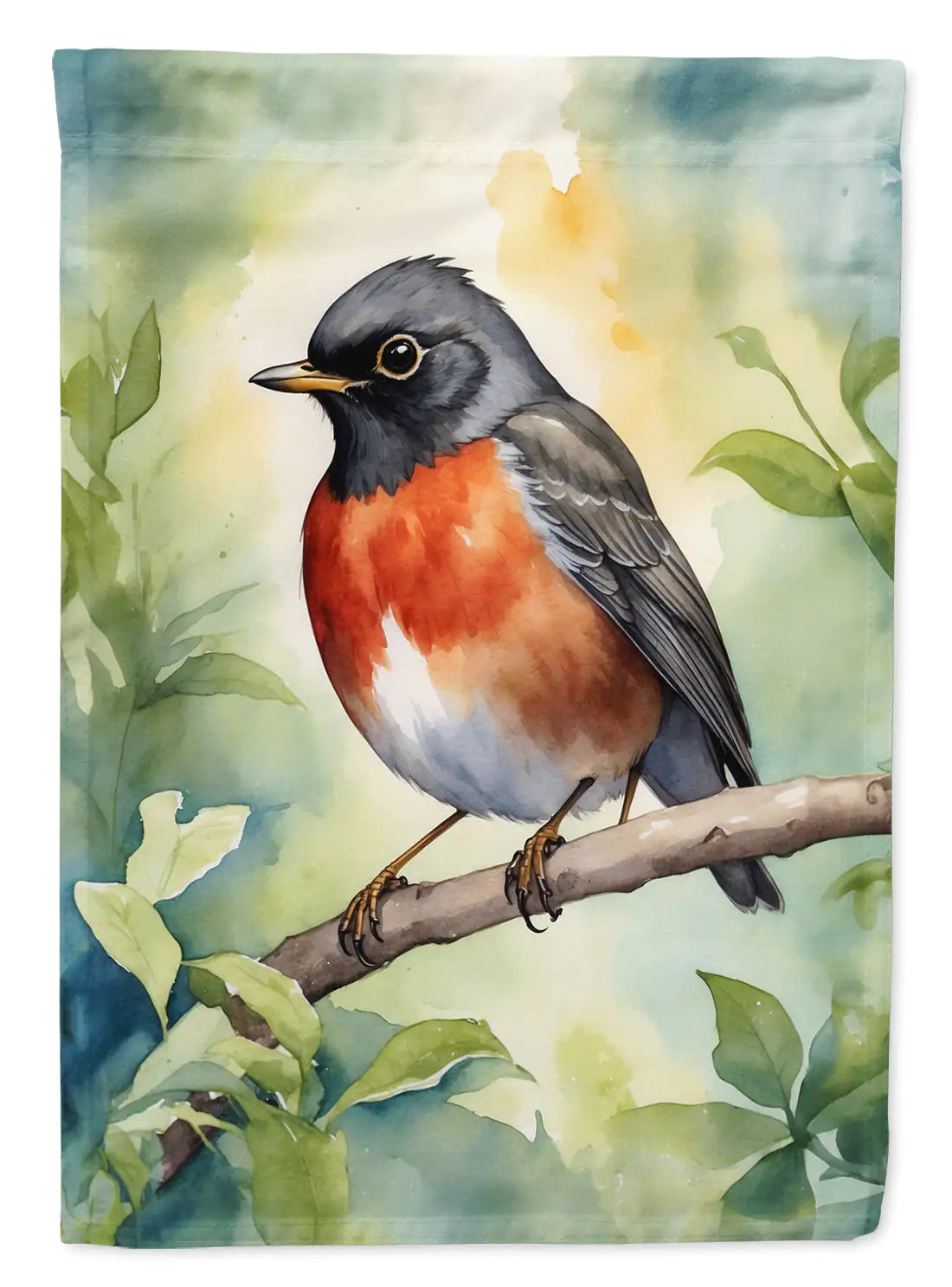 Wisconsin American Robin Garden Flag