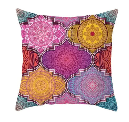 Funda de almohada suave con diseño de mandala para sofá