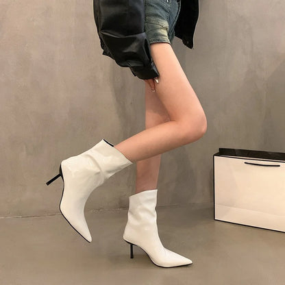 Women's Spring and Autumn Slimming Stiletto Ankle Boots