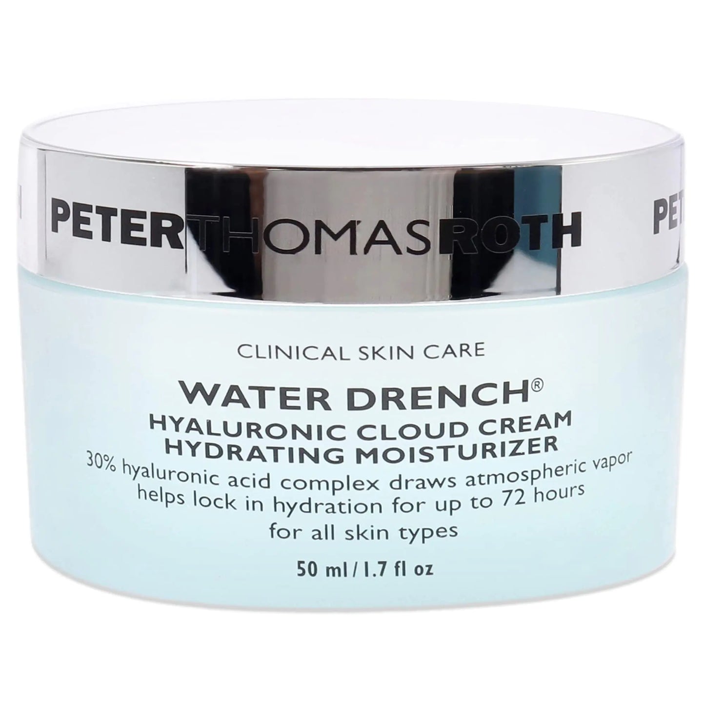 Peter Thomas Roth | Water Drench 透明质酸云霜 | 面部保湿霜，保湿时间长达 72 小时，让肌肤更显年轻，无香，1.69 液体盎司 1.7 液体盎司（1 包）