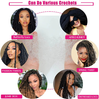 Fjærende Afro Twist Hair 24 Tommer 3 pakker, Afro Twist Hair Pre Fluffed Spring Twist Hair Forseparert innpakningshår for Soft Locs Hair Extensions (24 tommer (pakke med 3), grå#) 24 tommer (pakke med 3) Grå#