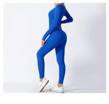 Seamless Yoga Jumpsuit Long Sleeve