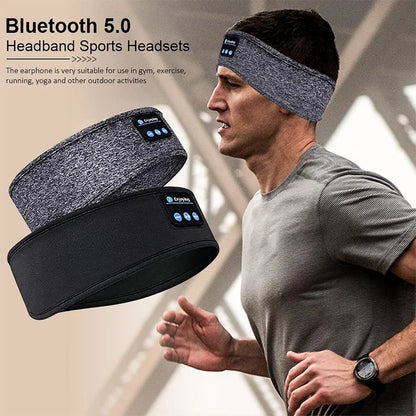 Diadema deportiva Bluetooth con auriculares y antifaz