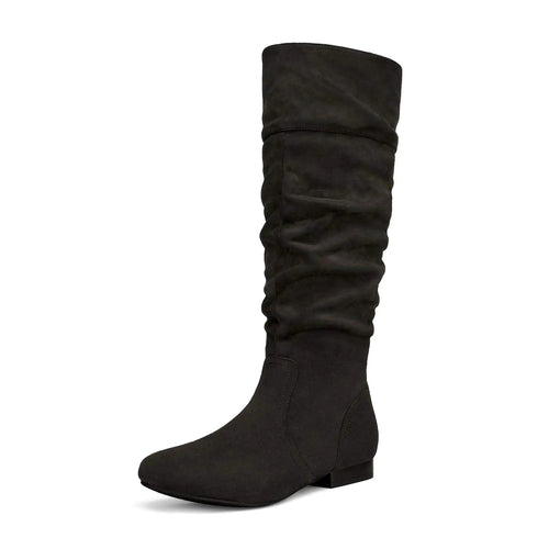 DREAM PAIRS Women's Knee High Pull On Fall Weather Winter Boots 7 Black