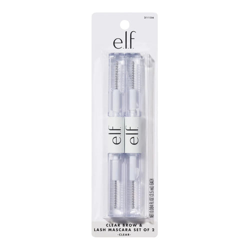 elf Clear Lash &amp; Brow ripsmetušš 2-pakendis, konditsioneeriv selge kulmu- ja ripsmegeel hooldamiseks, määratlemiseks ja eraldamiseks, kauakestev, vegan ja julmusevaba 0,08 Fl Oz (2 tk)