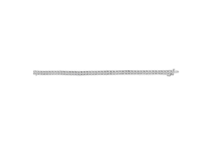 14K hvitt gull 3,00 Cttw Princess-Cut Diamond Link 7,5" armbånd (HI farge, SI1-SI2 klarhet)