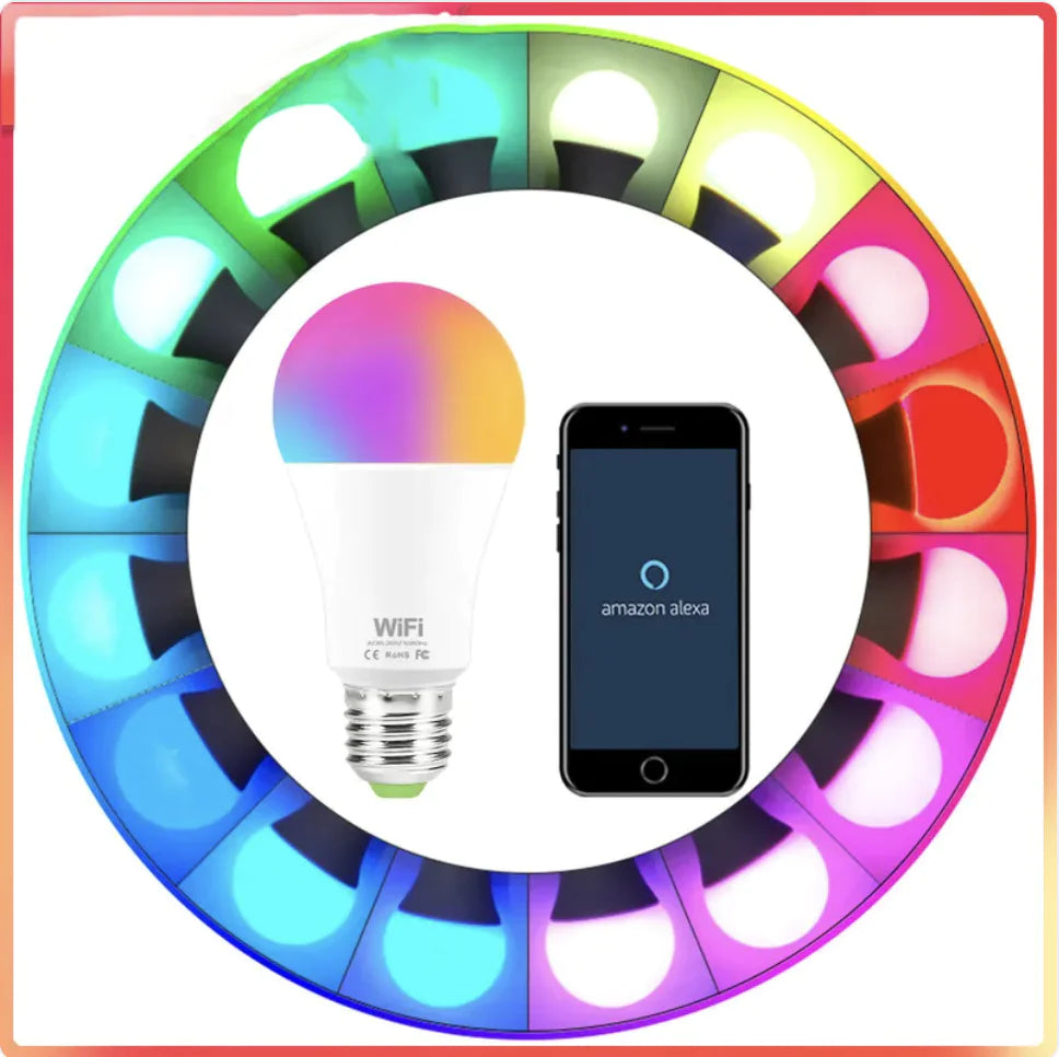 Bombilla LED RGB inteligente con WiFi de 15 W