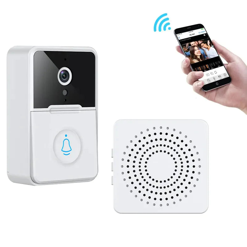 Timbre de seguridad inalámbrico inteligente con WiFi, intercomunicador, cámara de video, timbre para puerta