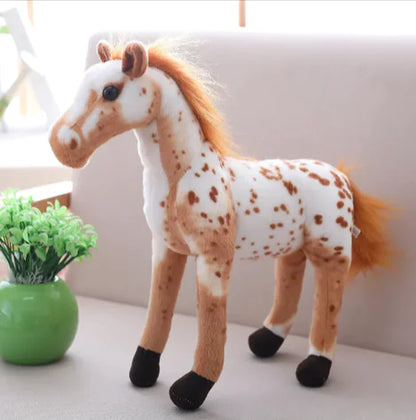 Peluche de cebra de 30-60 cm: caballo de peluche realista